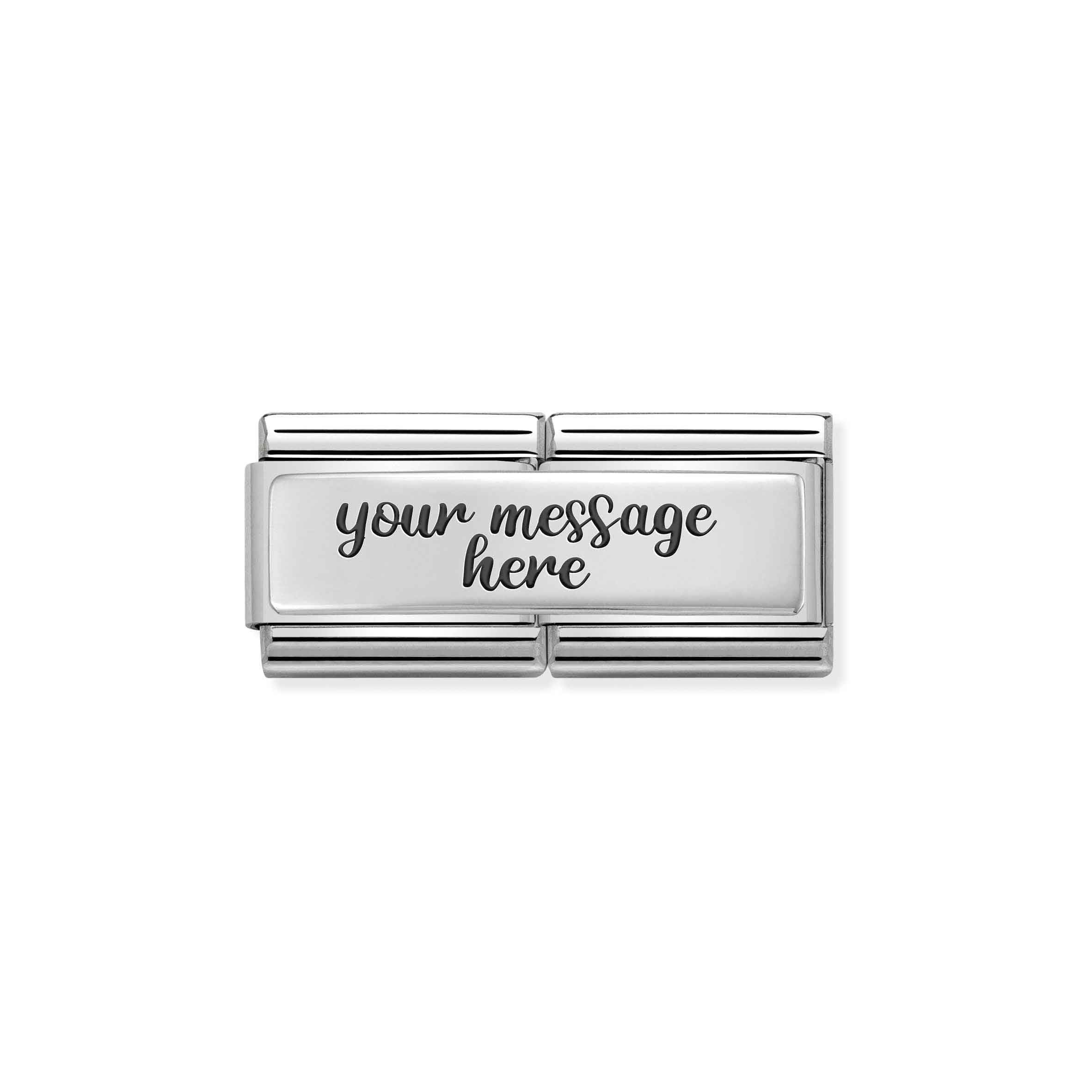 Engraved Nomination Charm Composable Classic Double Link Nomination