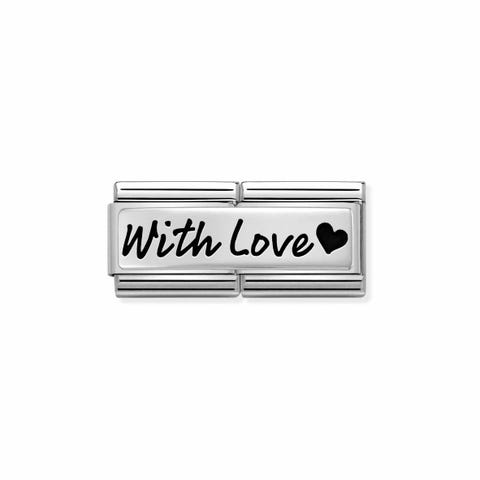 Composable Double Link WITH LOVE Link with writing in English