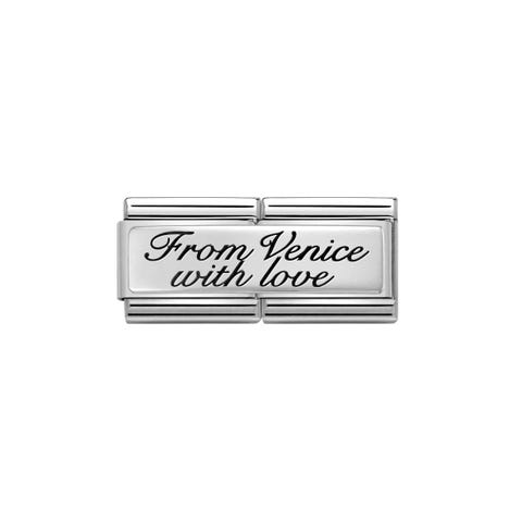 Composable Double Link FROM VENICE WITH LOVE Stainless steel Double Link, sterling silver, engraving