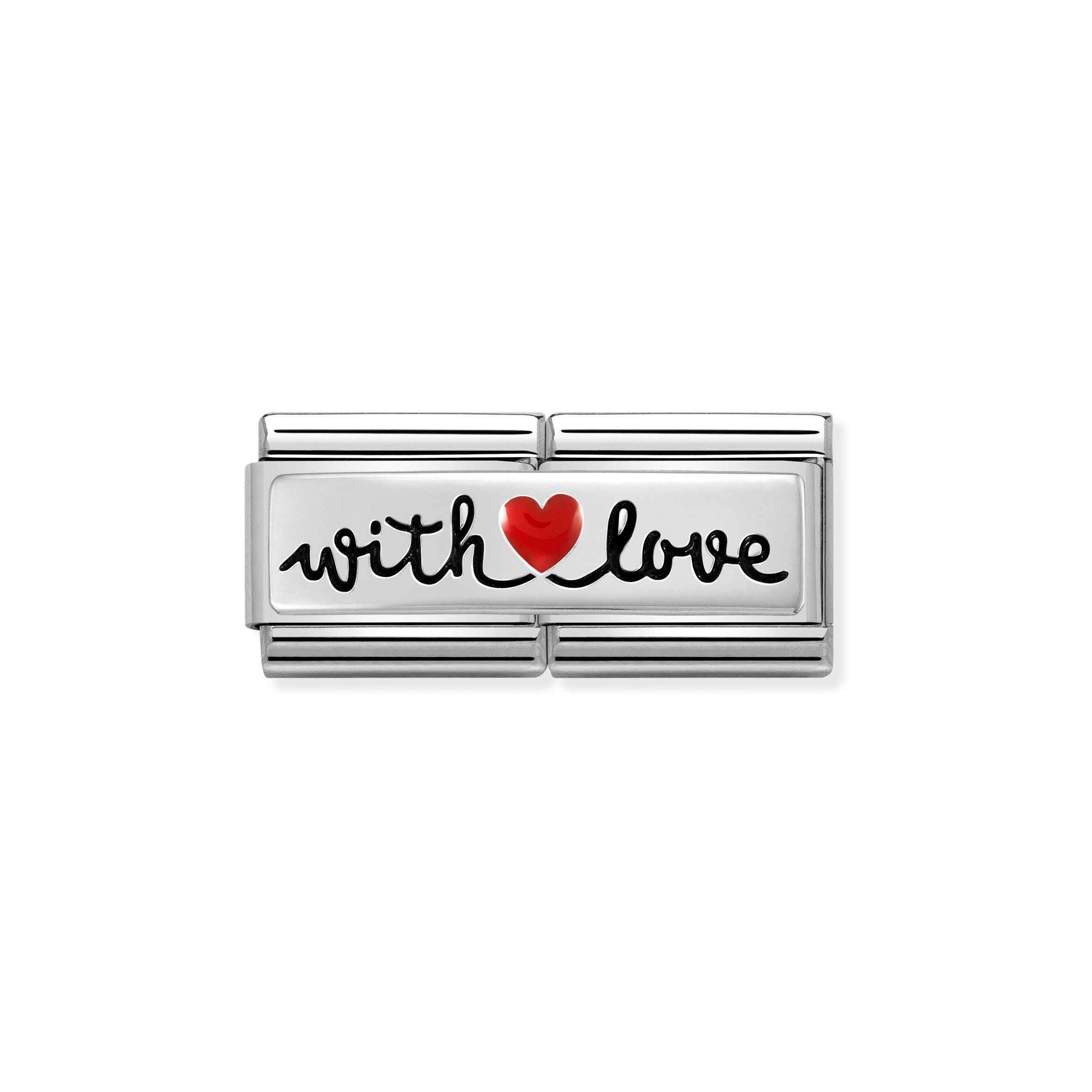 Composable Double Link WITH LOVE with Red Heart Nomination