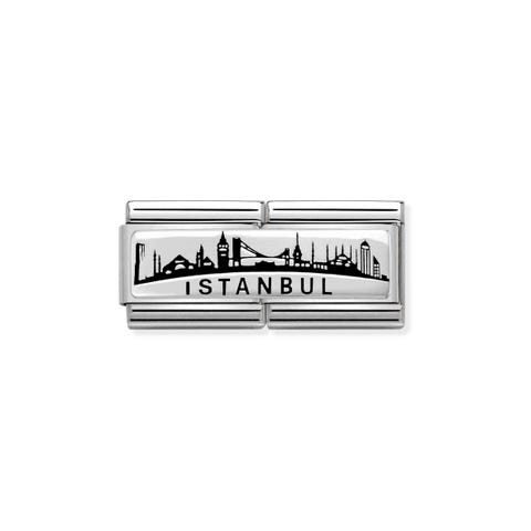 Composable Classic Istanbul Skyline Double Link Link with Turkish city