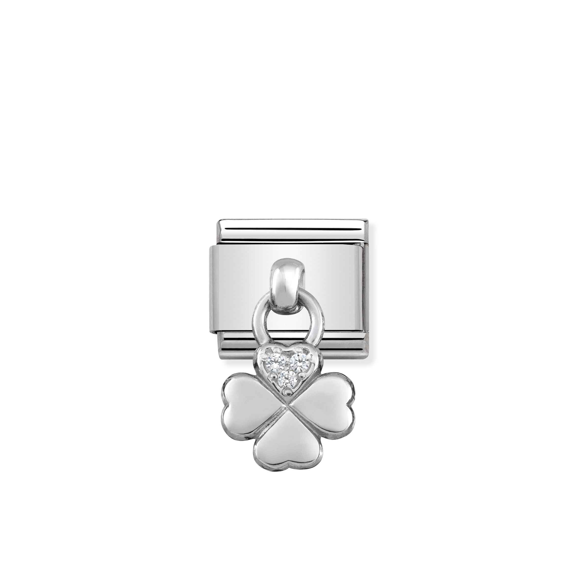 Composable Classic Link Silver pendant Clover Nomination