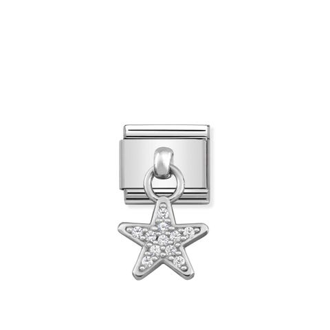Link Composable Classic Stella Pendente con Pietre Link con simbolo Pendente in Argento 925
