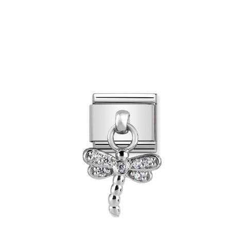 Composable Classic Link, Anhänger, Libelle Link aus Sterling-Silber mit Zirkonia