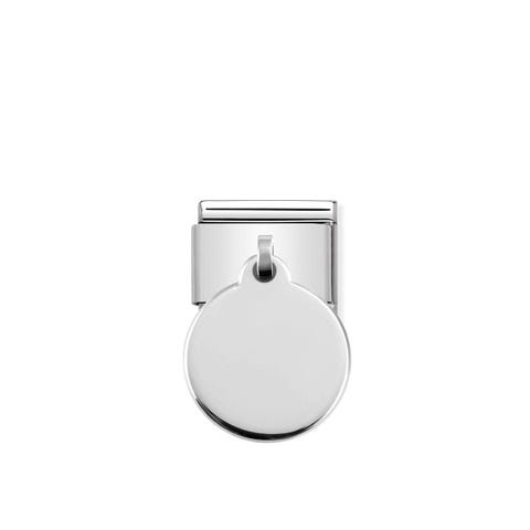 Link Composable Classic en Plata con Medalla Engravable pendant Link in silver
