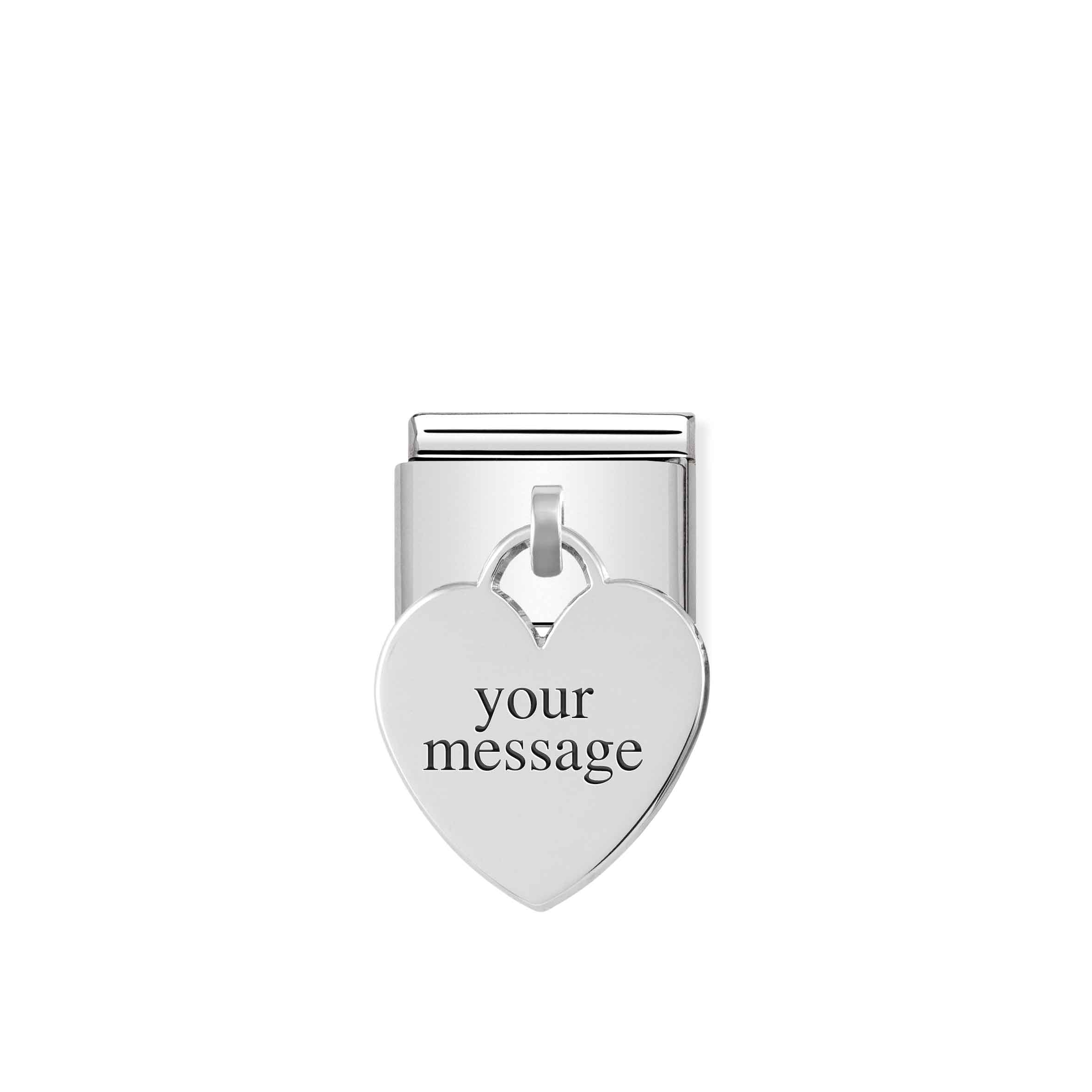 Sterling Silver Heart Charm for Bracelets Nomination