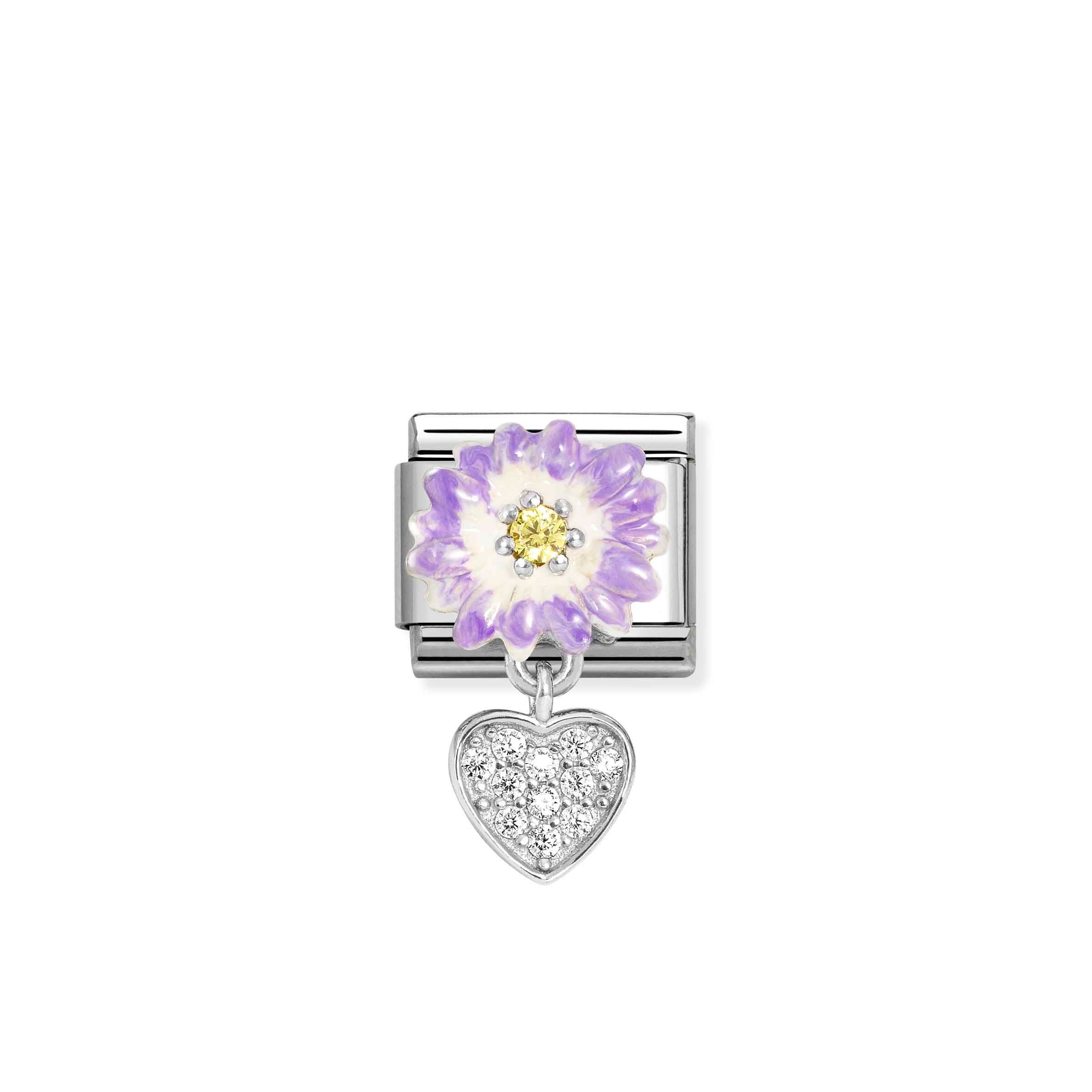Nomination purple heart charm sale