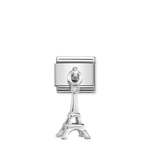 Composable Classic Link Eiffelturm Anhänger Link mit Anhänger in Silber
