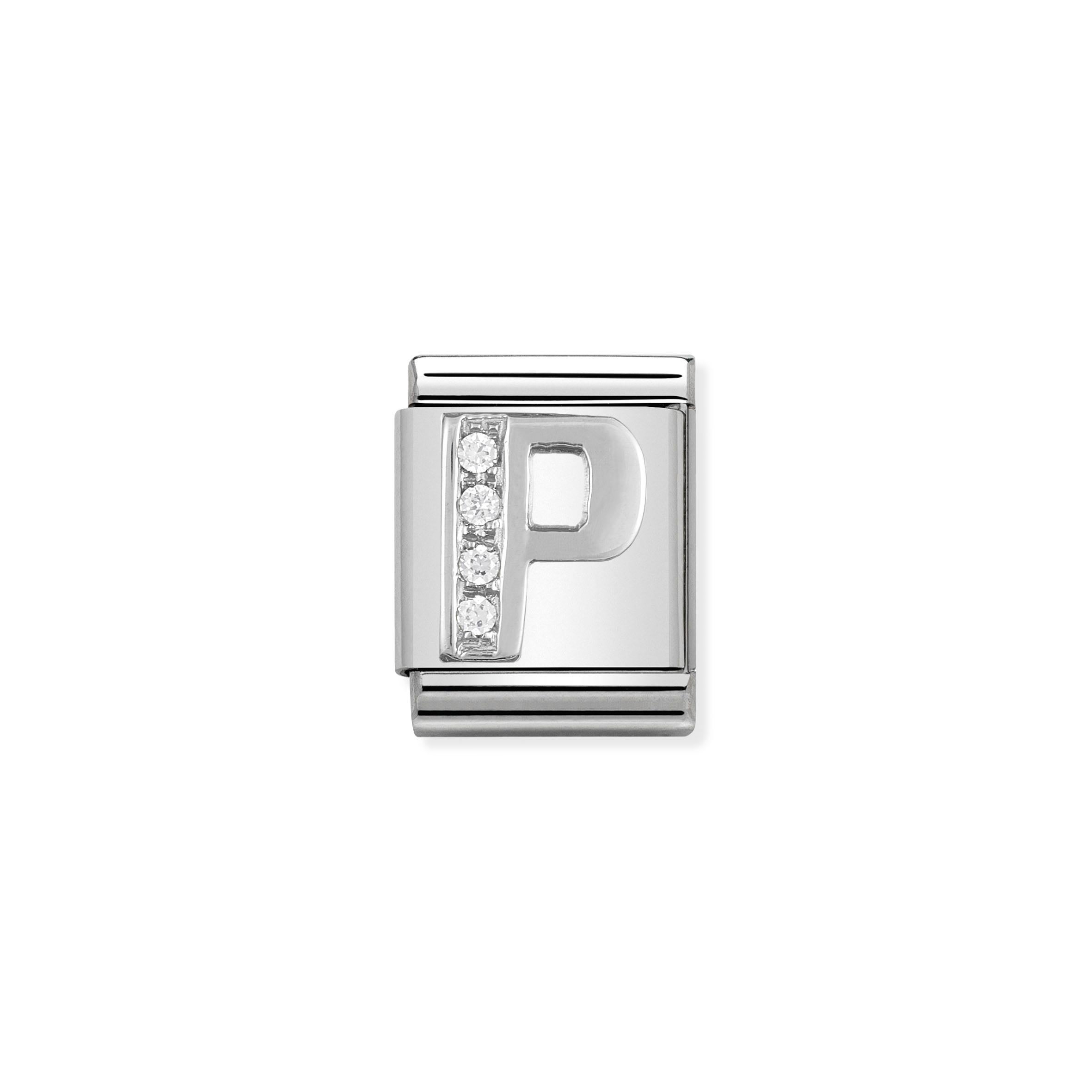 Composable Big Link Silver Letter P