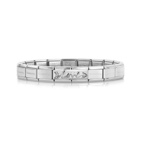 Composable Classic Love Bracelet with Arrow Bracelet with Arrow and white Zirconia
