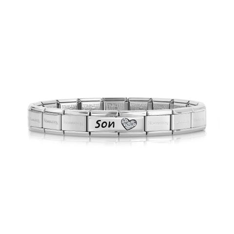 Bracelet Composable Classic Fils avec Cœur et Pierres Bracelet Pour Elle avec cœur et inscription