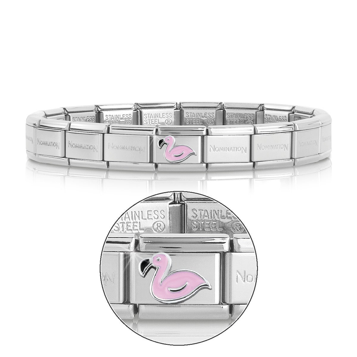 Pink flamingo bracelet on sale
