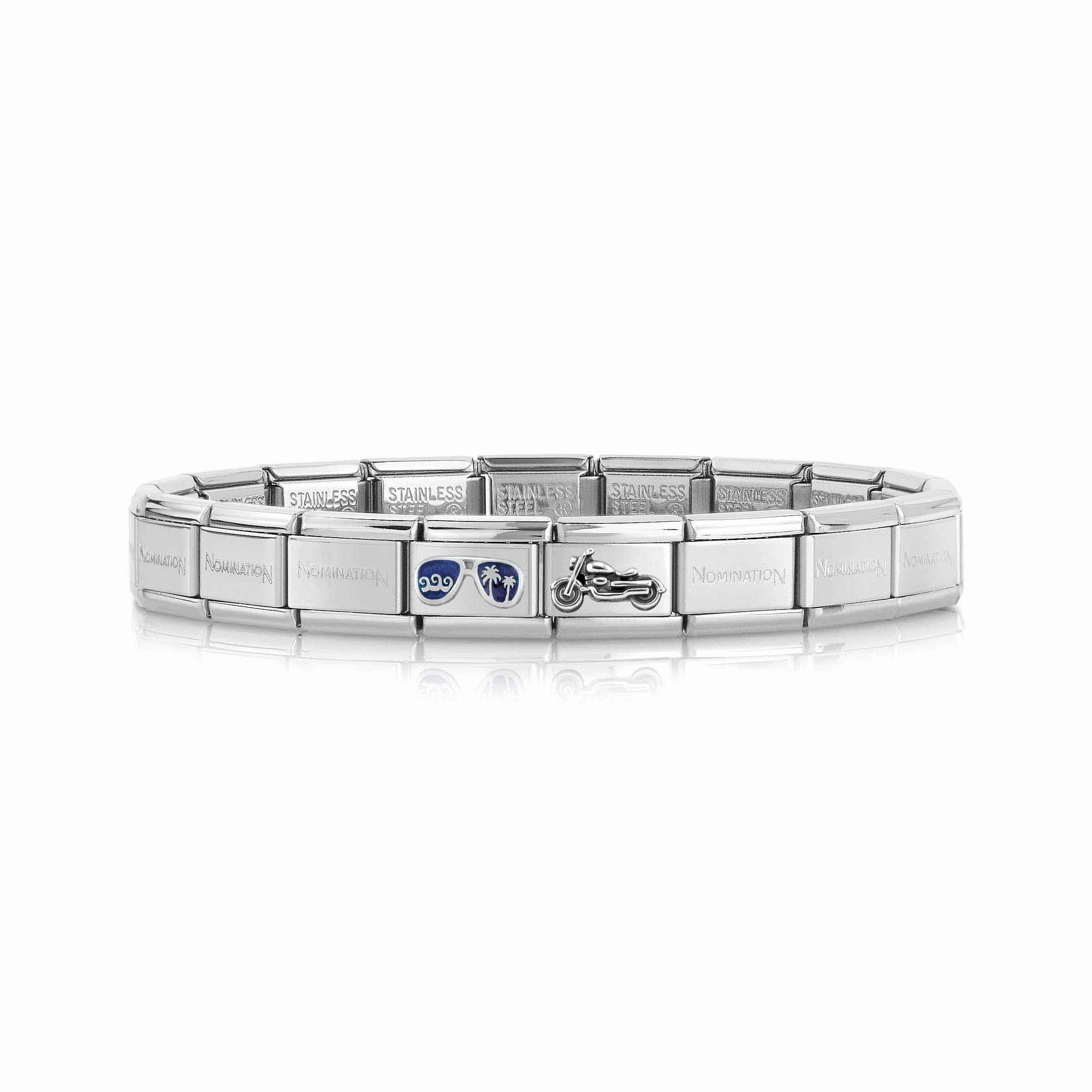 Classic Composable Bracelet with Motorcycle Nomination