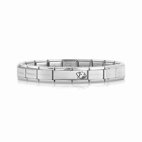 Pulsera Composable Classic con perro Pulsera compuesta grabable de Plata 925 con Perro