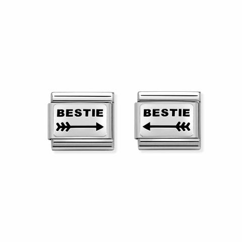 2 Link Composable Classic scritta Miglior amici Link con scritta inglese #unoameunoate