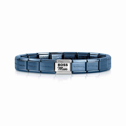 Bracciale Composable Classic Boss Man Bracciale con Base Blu