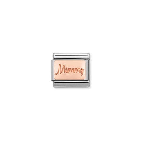 Composable Classic Link Mummy in Rosagold Link in Rosagold mit eingravierter Schrift