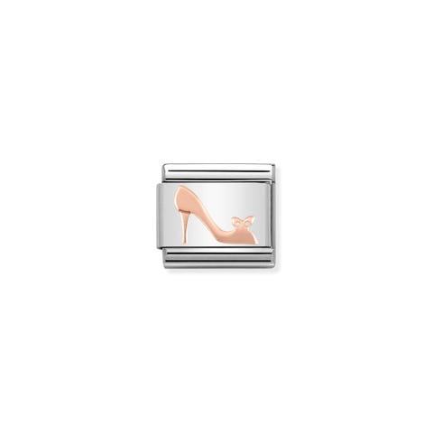 Composable Classic Link Rose Gold High Heel Shoe Stainless steel and rose gold Link symbols