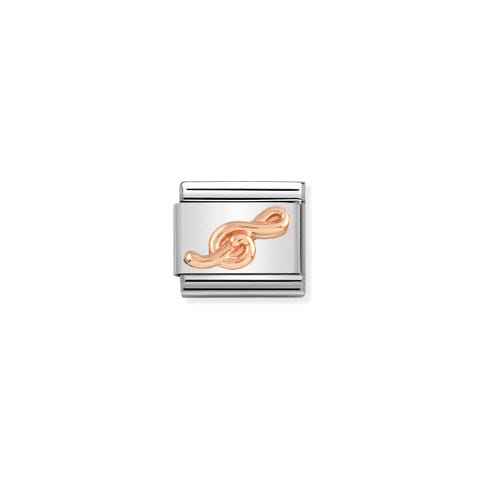 Composable Classic Link Rose gold Treble Clef Symbol in bonded rose gold