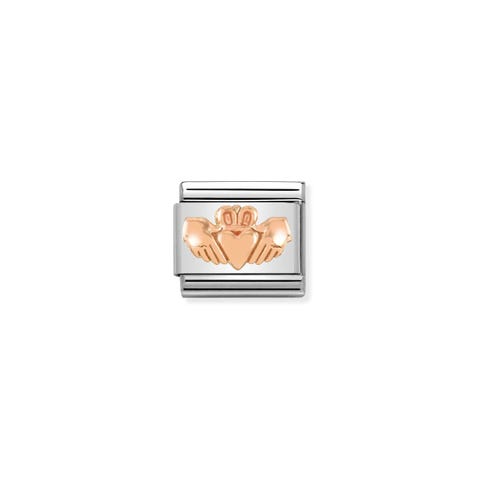 Composable Classic Link Claddagh in Rose gold Link with bonded rose gold symbol
