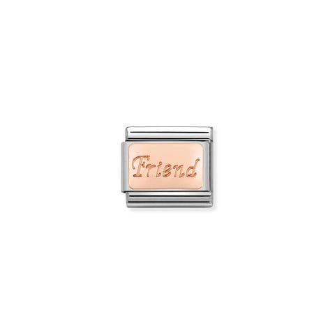 Composable Classic Friend Link bonded rose gold Bonded rose gold link with 