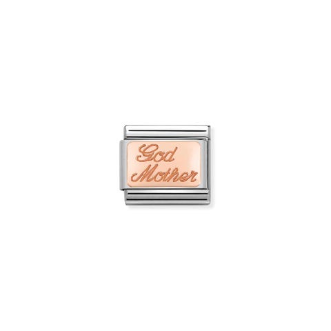 Composable Classic Link Patentante in Rosagold Link in Rosagold mit eingraviertem Schriftzug