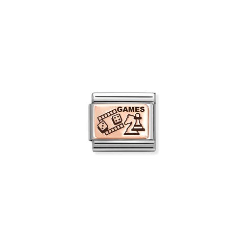 Composable Classic Link, GAMES rose gold Stainless steel link with bonded rose gold