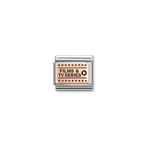 Composable Classic Link rosegold FILMS & TV SERIES Stainless steel Link, bonded rose gold and black enamel