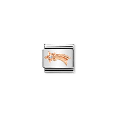 Composable Classic Link Rose gold Shooting Star Link in Rose gold with white stone