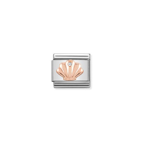 Composable Classic Shell with Gemstone Link Bonded rose gold Link
