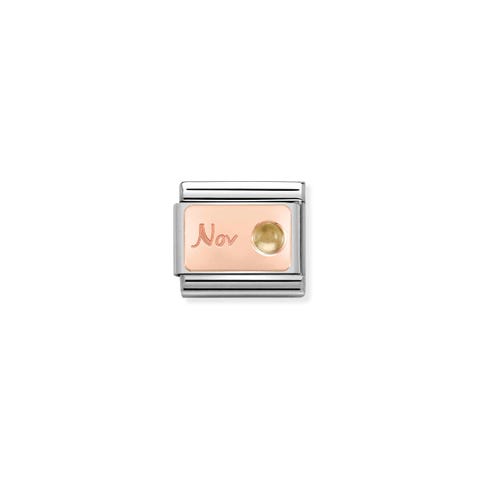 Link Composable Classic in Oro rosa Novembre Link in Oro Rosa 375 e Citrino