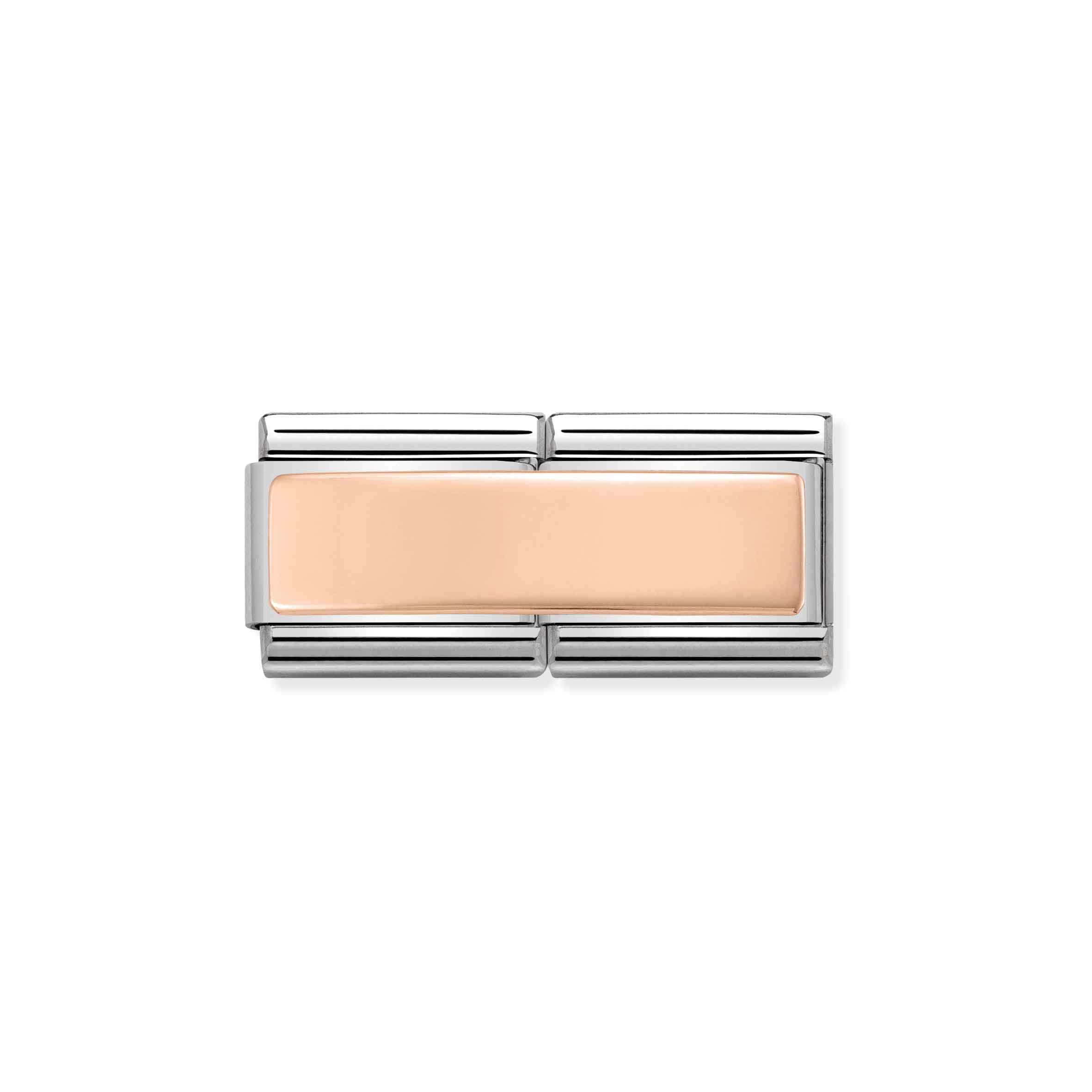 Nomination Doppio Link Composable Classic Placca incisibile in Oro rosa