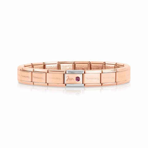 Bracelet Composable Classic avec Pierre de Naissance Janvier Bracelet avec Pierre précieuse