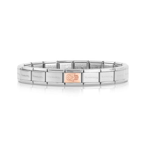 Classic Composable bracelet Hand of Fatima Composable Classic bracelet with rose gold Link