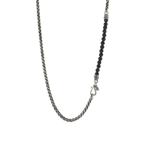 Collana lunga Freedom con Pietra Lavica Collana in Ottone e e dettagli in pietra naturale