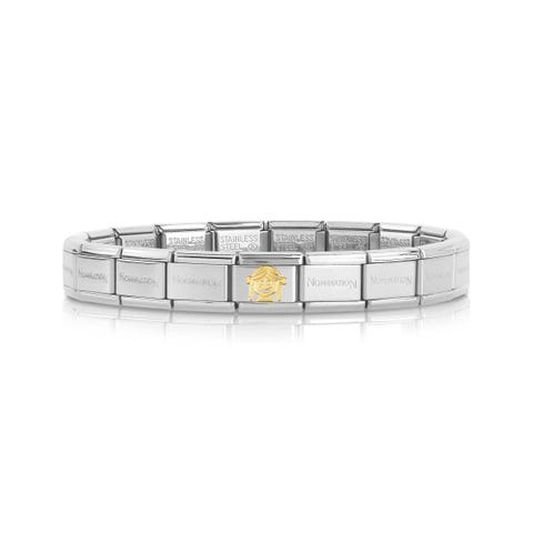 Bracciale Composable Classic Bambina in Oro Bracciale con simbolo in Oro giallo 750 e Acciaio