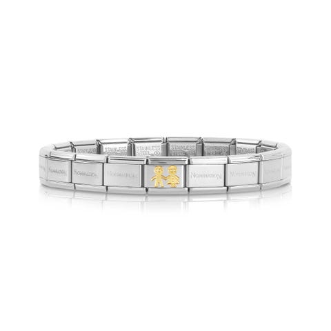 Bracciale Composable Classic Bambini in Oro Bracciale in Acciaio e Oro 750