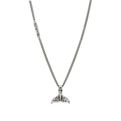 Collana Freedom in Ottone con coda di delfino Gioiello per Lui in ottone con pendente in effetto battuto