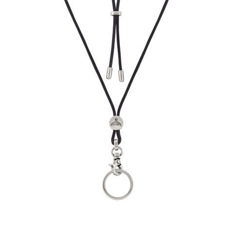 Portachiavi Freedom in ottone con coda di delfino Portachiavi lungo in Ottone e pelle con coda di delfino