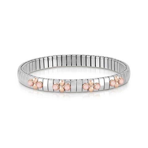 Bracciale Extension con 4 trame di Pietre Bracciale estensibile in Acciaio