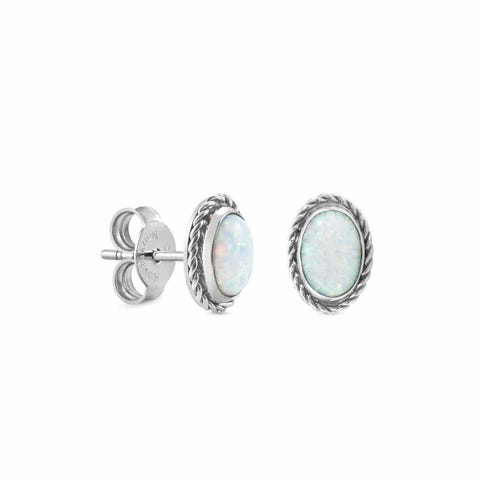 Owalne kolczyki z naturalnym kamieniem szlachetnym Steel Earrings with luxury Gemstone