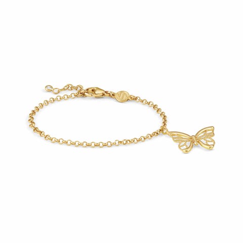 Bracelet Primavera en Or jaune avec Papillon Bracelet avec revêtement en surface en Or jaune.