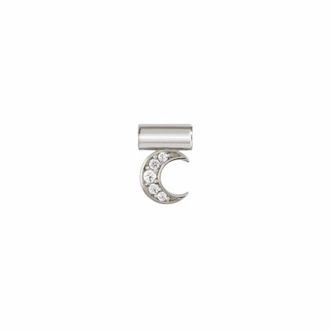 SeiMia Pendant with Moon and Zirconia Pendant in sterling silver with symbol