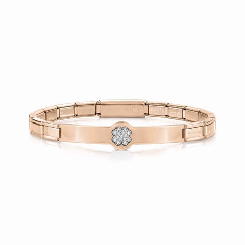 Trendsetter Bracelet Coloured Clover with Gemstones Pavè edition bracelet with Zirconia