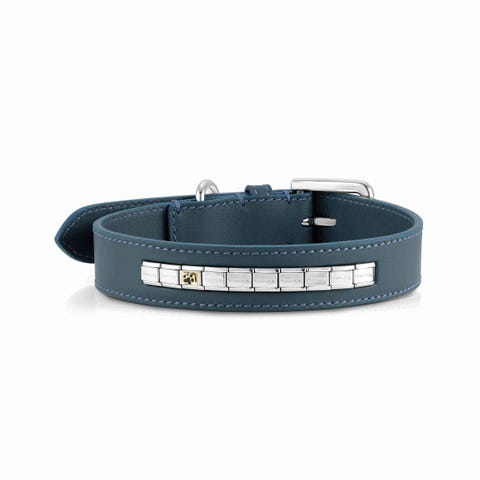 Composable Dog Collar Large Size Personalised dog collar in leather