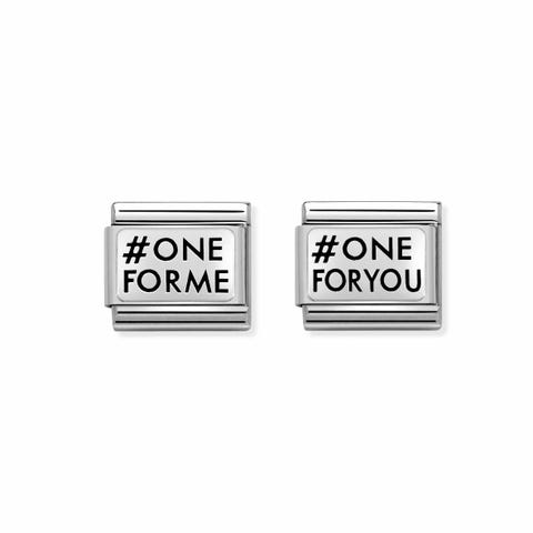 2 Link Composable Classic ONEFORME ONEFORYOU Pareja de Links en Plata oxidata. #oneformeoneforyou