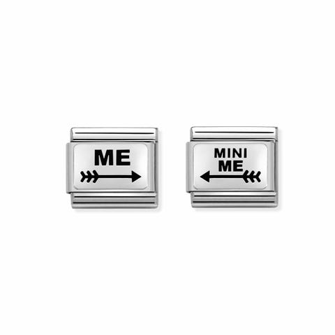 2 Link Composable Classic Genitore e Figlio Link con scritta ossidata #unoameunoate