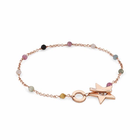Bracelet Mon Amour Étoile et Pierres Bracelet avec revêtement  en or rose