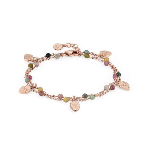 Bracciale Mon Amour Fragole pendenti Bracciale con doppia catena