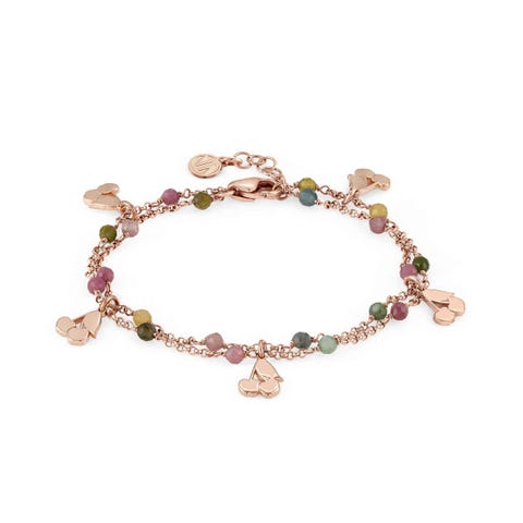 Mon Amour Cherry Pendants Bracelet Bracelet with galvanic bath rose gold plating